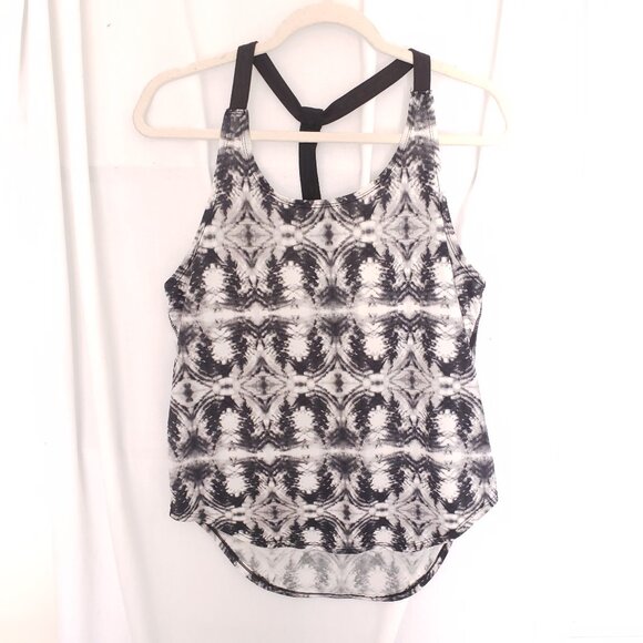 Aviva Sports Multicolor Tie Dye Strappy Low Back Relaxed Athletic Top Size M - Picture 1 of 11